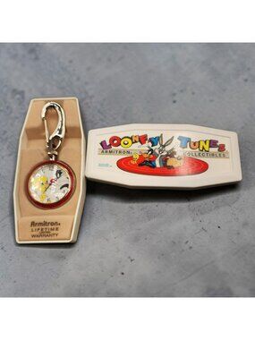 Looney Tunes Armitron 1996 Sylvester & Tweety Pocket Watch In Original Case